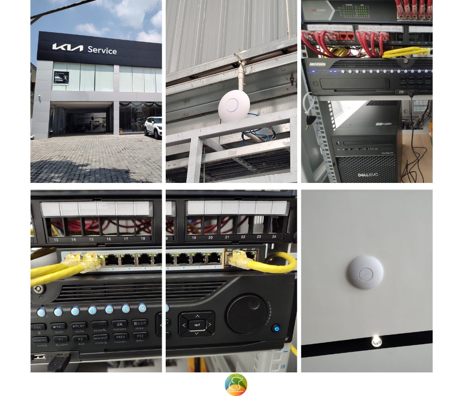 NetworksBharat's tweet photo. "Just completed a new #installation at the #Kia service center - new #accesspoint &amp; 32 cameras carefully placed for maximum coverage. Our networked #IPcameras now provide complete #securitycoverage. At #BharatVikasNetworks, we're committed to the best #customerexperience. https://t.co/qAsluxwYEf