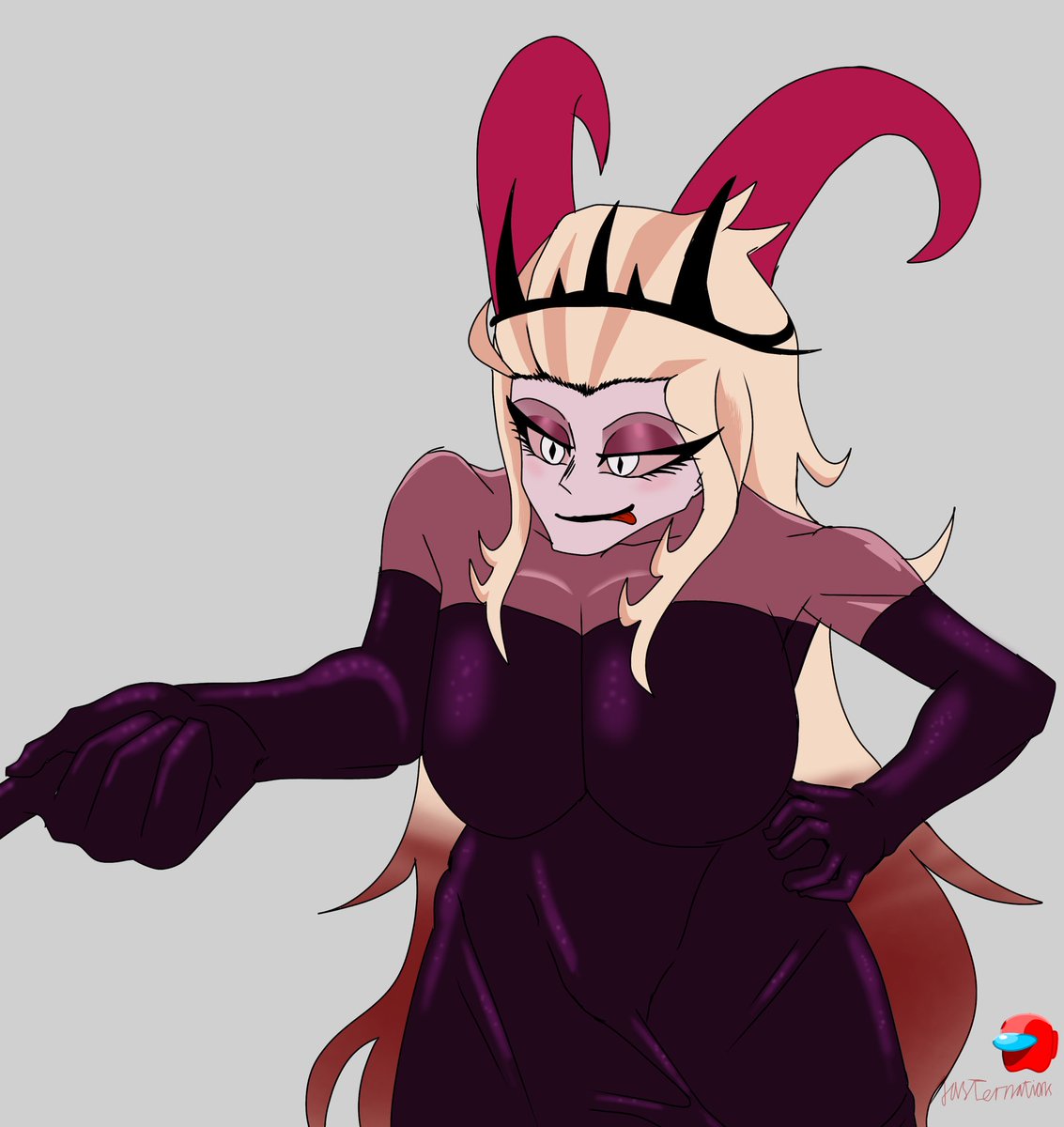 jasternations1's tweet photo. I was forced to draw this ��� 😭 
Anyways have Lilith from the hit show hazbin hotel
#HazbinHotel #Lilith https://t.co/VDDLcpmf4y