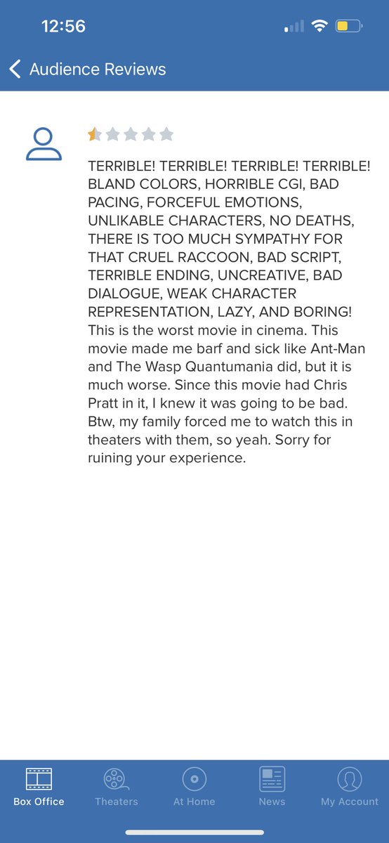 I can’t believe this is a real review of #GuardiansOfTheGalaxyVol3