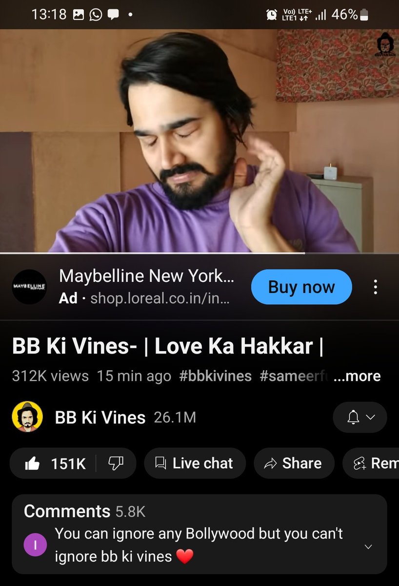 The 3 musketeers've made their comeback with #lovekahakkar which ensures laughter & entertainment as always with the old essence of BBKV videos with the legendary old background which @Bhuvan_Bam recreated especially for us 🥺

Cheeni waali mummy, Sameer's singing & shayaris 🙌