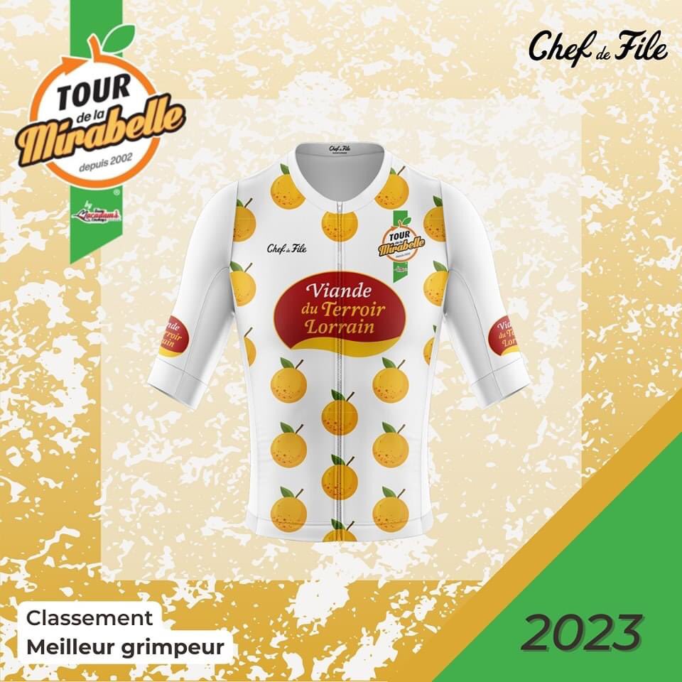 Le Maillot Mirabelles, Viande du Terroir Lorrain (Interbev Grand Est), partenaire de qualité, sera cette année le sponsor du maillot du meilleur grimpeur pour la première fois.
Palmarès :
2022 : Enzo Paleni 
2021 : James Fouché
<a href="/TeamMacadamsCow/">Team Macadam's Cowboys</a> <a href="/InterbevGdEst/">Interbev Grand Est</a>