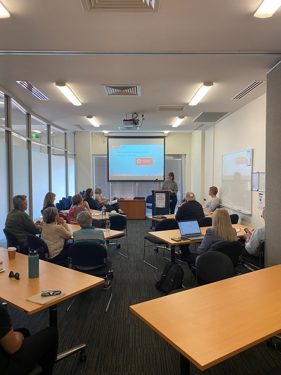 StateHeritage's tweet photo. Heritage Council and DPLH staff presenting at the Heritage for Local Government workshop being held at the City of Greater Geraldton Library today. Today's workshop has featured a range of presenters and interesting topics #heritage  📷 Heritage Councillor Leigh Barrett https://t.co/XU6eyA1SiX