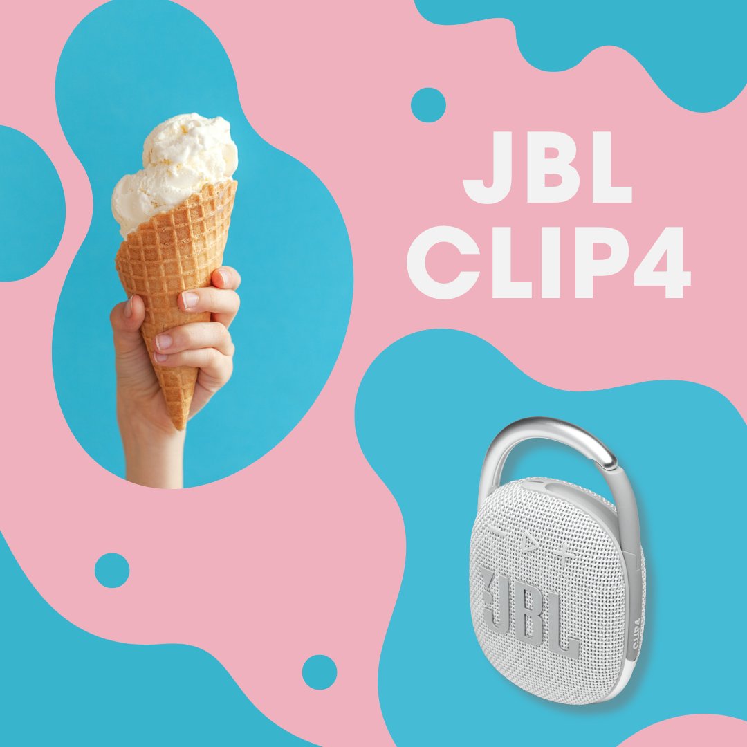 JBL_JAPAN's tweet photo. 今日は #アイスクリームの日🍨
GW明けの火曜日、
音楽&アイスで一息つきながらゆるりといきましょ〜👌
#JBL #CLIP4 https://t.co/aWxEWZNiJK