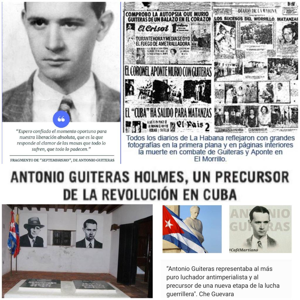 #CubaViveEnSuHistoria Raúl Roa al decir de la muerte de Antonio Guiteras Holmes: "(...) Se perdió la figura más empinada, el ánimo mejor templado, la voluntad más indomeñable, el brazo más enérgico y el espíritu más puro del movimiento nacional revolucionario" #CubaVive