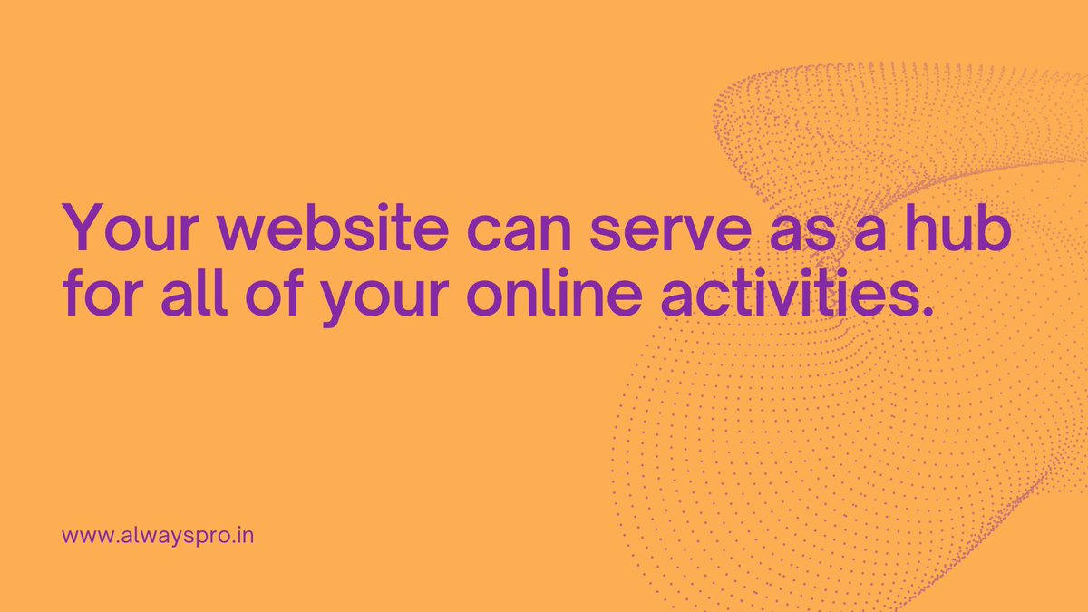 Your website can serve as a hub for all of your online activities.

#DigitalHub, #OnlineCentral, #WebPresence, #DigitalPresence, #OnlineConsolidation, #IntegratedOnline, #OnlineActivities, #OnlineManagement, #DigitalConsolidation, #OnlineConvenience