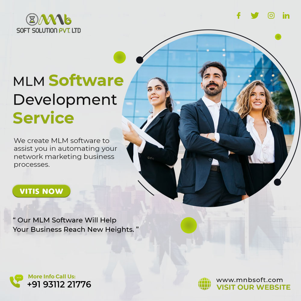 We design effective MLM systems that generate results by utilizing cutting-edge technology and industry standards.

For complete information visit:- mnbsoft.com/mlm-software-d…

#marketingsoftware #mlmsoftware #mlmsoftwaredevelopment #mlmsuccess #softwaredevelopment  #mnbsoft