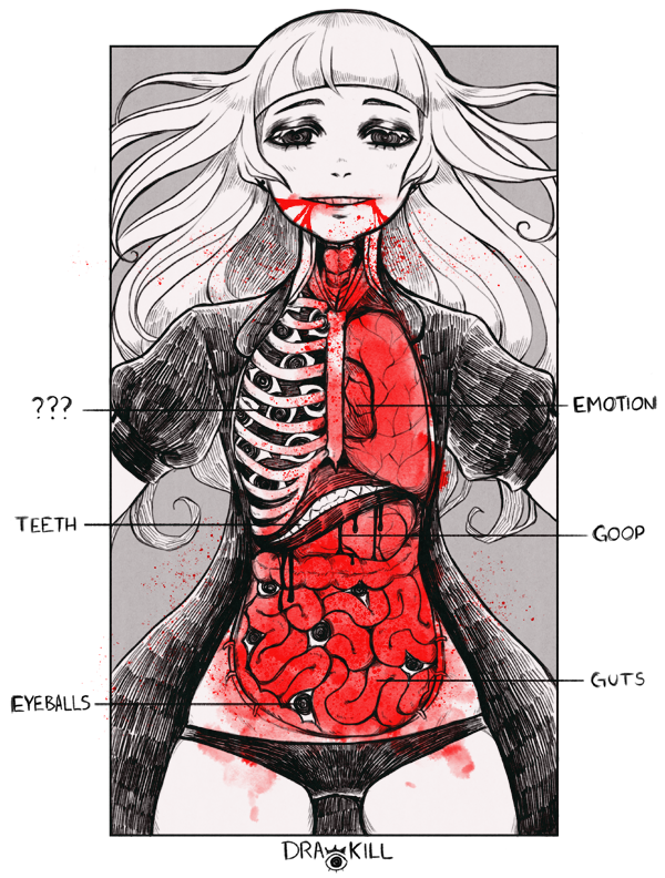 「Drop something red from your gallery! 」|DrawKill 🩸🩹のイラスト