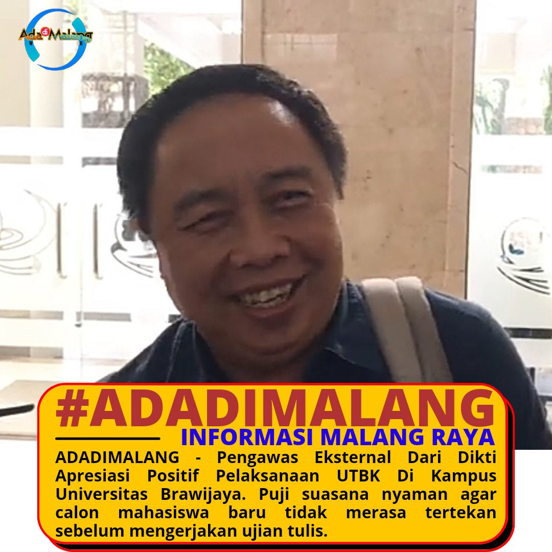 adadimalang's tweet photo. Pengawas Eksternal Dari Dikti Apresiasi Positif Pelaksanaan UTBK Di Kampus Universitas Brawijaya
Selengkapnya di :
https://t.co/uofjwaClXd
https://t.co/H3ty9kSr4D
#UTBK #UB #UniversitasBrawijaya #UTBKUB #ADADIMALANG #AgusYuwono #SamSuga #BeritaAgus #IngatAgus #Pendidikan https://t.co/dwn70WrAV0