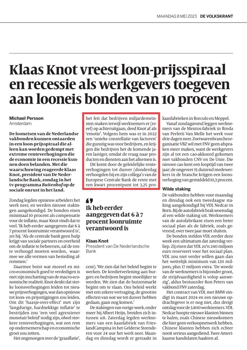 Uw koopkracht holt gierend achteruit. Het leven is 36% duurder geworden. Bedrijven maken miljardenwinsten. Het kapitalisme vliegt uit de bocht. Rijk wordt rijker. En wie krijgt de schuld? U… U bent te emotioneel als u 10% in plaats van 7% loonsverhoging wilt.