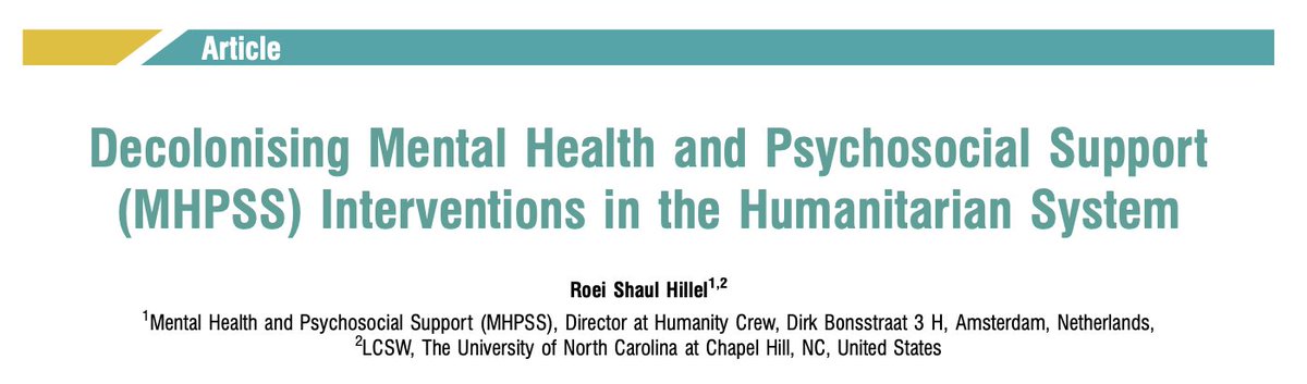 >97% of global funding for MHPSS projects in last 5 years went to international actors &amp; <3% to local and national agencies - <a href="/InterventionJnl/">Intervention</a> 

<a href="/newhumanitarian/">The New Humanitarian</a> <a href="/gulsahkurttt/">Gülşah Kurt, PhD</a> <a href="/SLekkeh/">Salah Addin Lekkeh - صلاح الدين لكه🇵🇸</a>
interventionjournal.org/temp/Intervent…