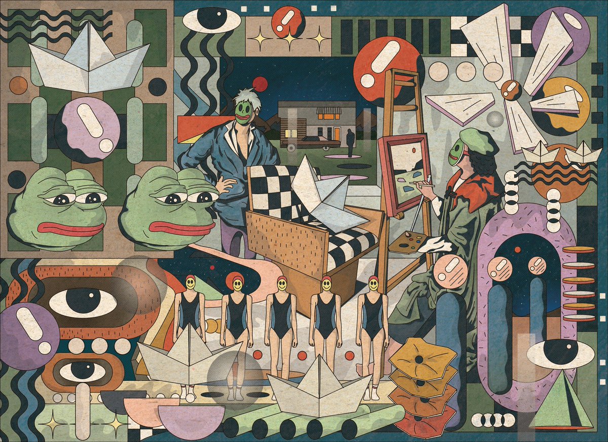 🐸Gm art fam

“Bouboy map to pepe room”
Available on <a href="/spaceWoA/">Space World</a> 

Link in below❗️