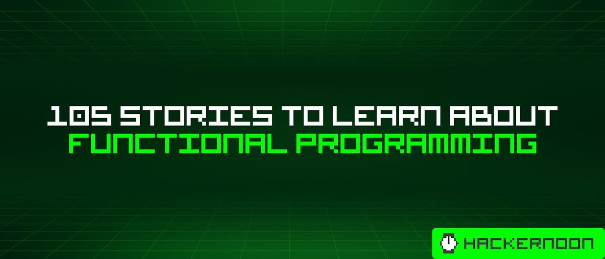 servido_ta's tweet image. hackernoon: RT @sulu: Ready to learn more about functional programming? Check out these 105 real-world stories and examples from @hackernoon to expand your coding skills and stay ahead of the curve bit.ly/3nnwQzz #FunctionalProgramming #CodingT…