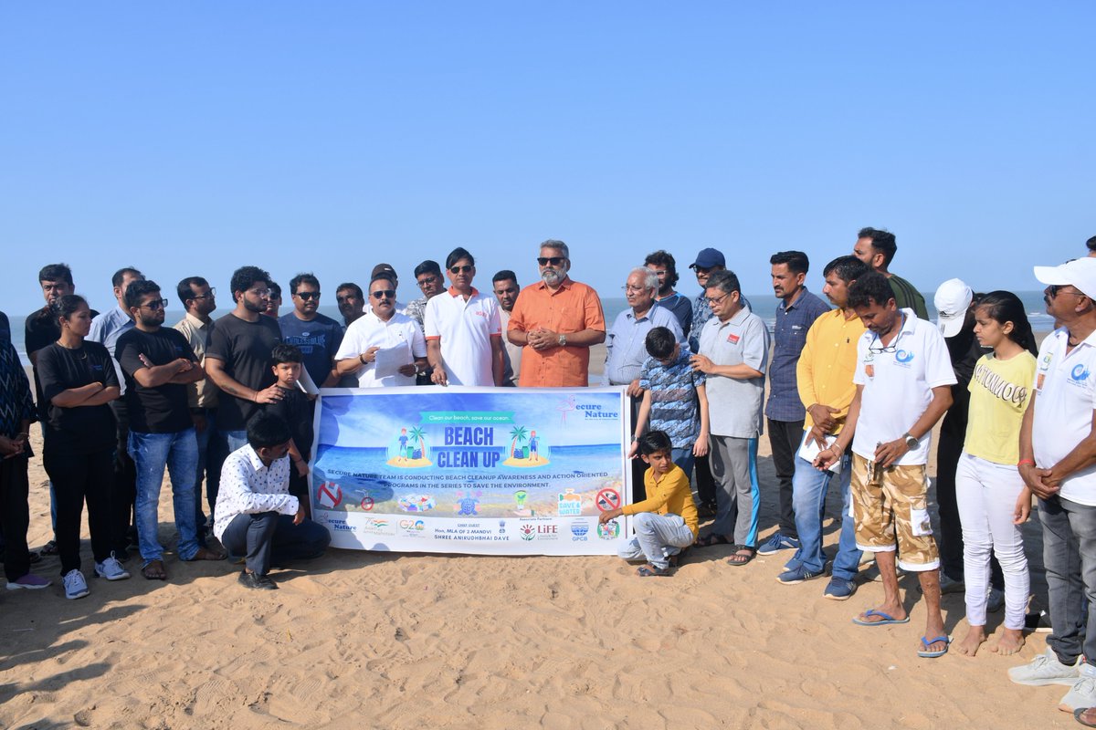 On 07.05.2023 at 7 am Beach Cleaning Program was organized at Mandvi Wind farm beach with <a href="/SecureNature/">Secure Nature</a>, representatives from various industrial units, Mandvi Nagarpalika. Hon MLA Anirudhbhai Dave remain in event and blessed to all. 70 volunteers took part.

#beachclean #moefcc