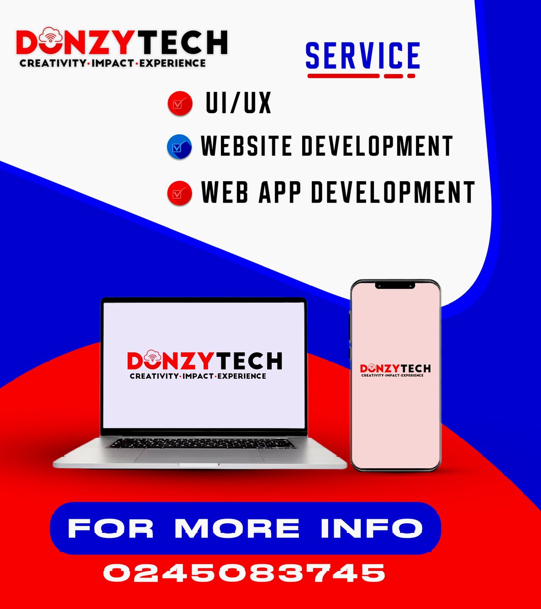 felixbotwe1's tweet photo. Are tired of waiting for months to get a website for your business or brand? Contact DonzyTech to get your website live within days.
Phone: 0245083745
Email: felixbotwe194@gmail.com https://t.co/pC9YKBo1pR