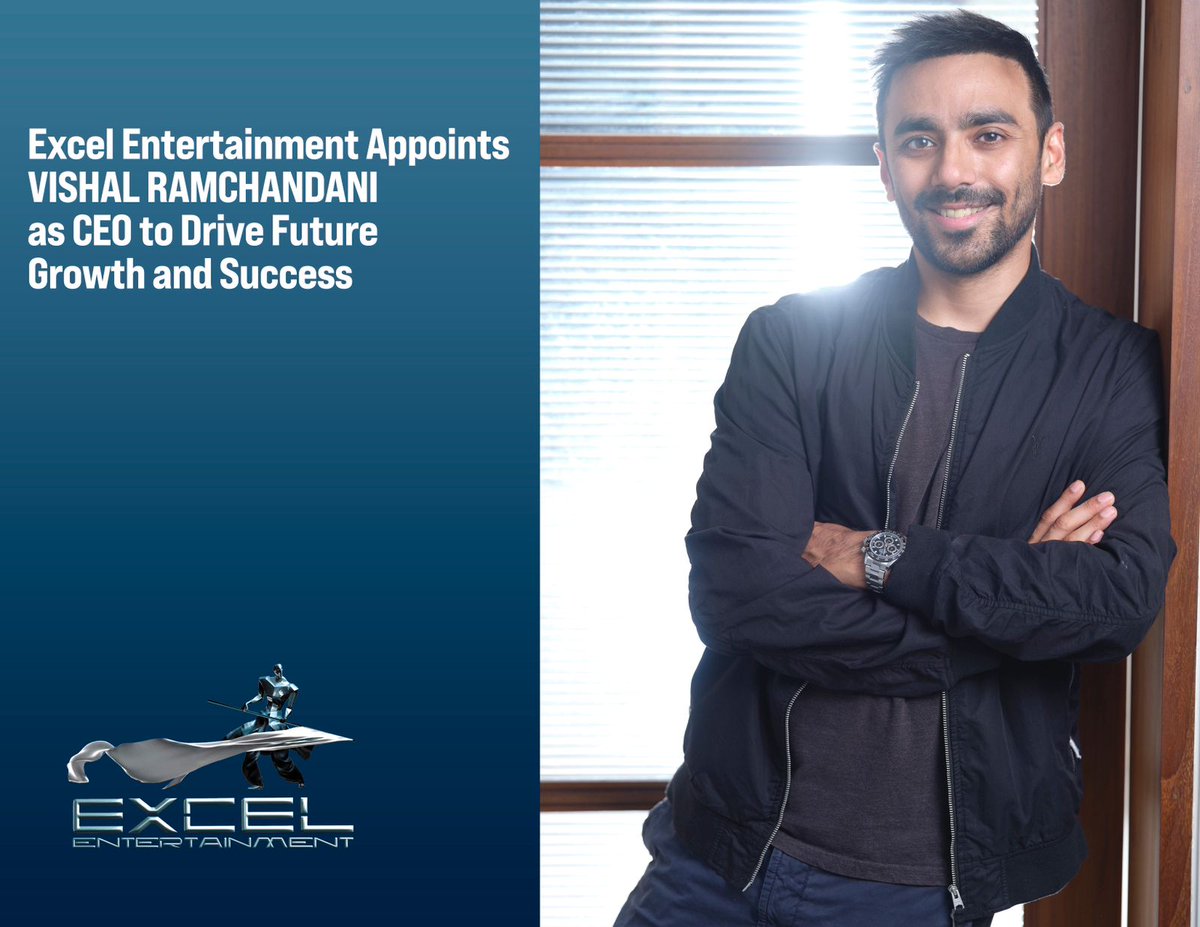 #ExcelEntertainment appoints #VishalRamchandani as their new CEO. Ramchandani has been with the company since 2008 and has played a key role in its success. He was previously the Business Head and has now been promoted to CEO. Congratulations to him!