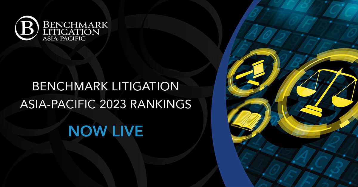 BenchLitigation's tweet image. The 2023 Benchmark Litigation Asia-Pacific Rankings are live! View the announcement here: spr.ly/6016ObZLs

Thank you to all our sponsoring firms, and congratulations to everyone nominated! 

#BenchmarkLitigation #asialawfirms #AsiaLitigators #BenchmarkAPACRankings