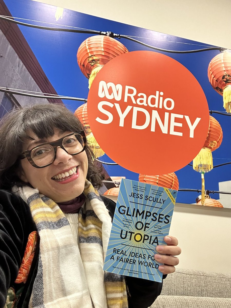 Tune in to @abcsydney, I’m about to have a chat with Richard Glover @rgloveroz about the ideas in the shiny ✨ new edition of my book, Glimpses of Utopia 🌞, have a listen!