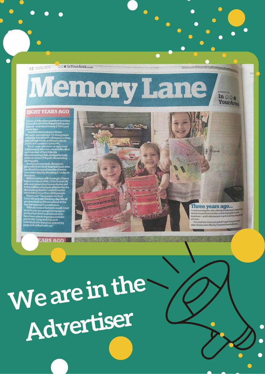 📢 Go and get this weeks Advertiser and see a flashback from our Super Long Summer projects that we carried out throughout lockdown. 📢 🗞