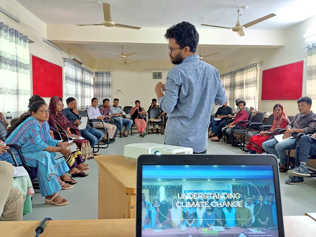 Conducted a session on Basic understanding of climate change at the training workshop on Youth led #Advocacy and Action Plan on Climate Change hosted by the #CCDB Climate Change programme. @YouthNet4CC