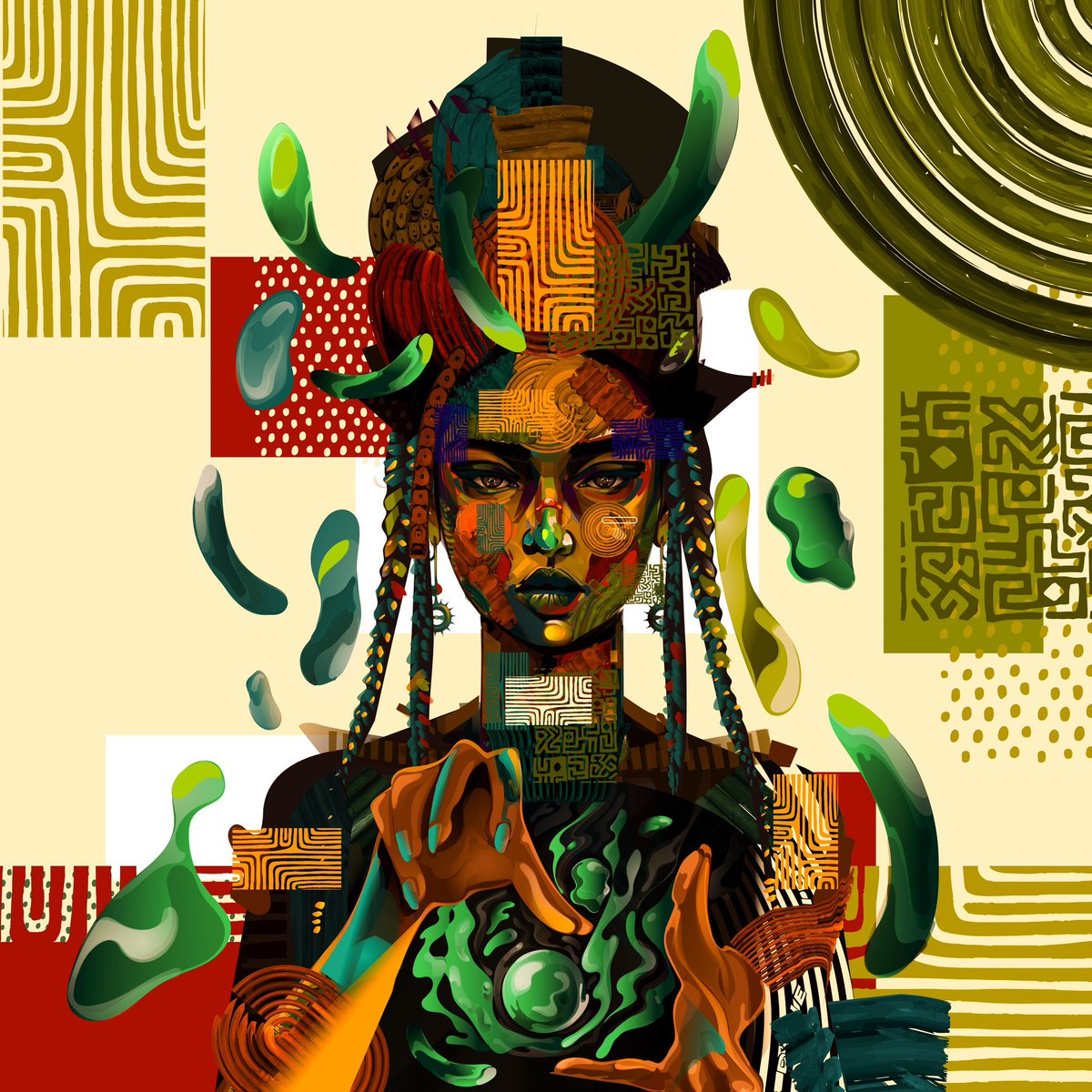 Mortality is only for the flesh and blood Blood!
Of man and woman
Shed between mountains and legs Flowing–Flooding Cleansing–Redeeming–Birthing
A soul
An eternal soul
Captive to a fleeting age

.
Words by : @kalkidan_everted
Prints available: @kikundi_et 

#art #african