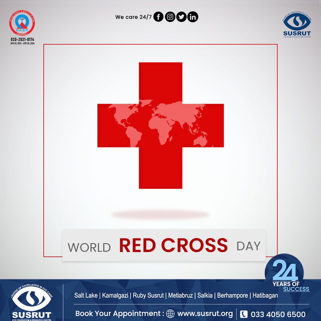 susruteyehosp's tweet photo. 8 May is World Red Cross and Red Crescent Day.
𝐂𝐄𝐋𝐄𝐁𝐑𝐀𝐓𝐈𝐍𝐆 𝐖𝐎𝐑𝐋𝐃 𝐑𝐄𝐃 𝐂𝐑𝐎𝐒𝐒 𝐃𝐀𝐘
https://t.co/UCXa7snRqs
.
.
.
#SusrutEyeFoundation #Susrut #ruby https://t.co/jdPjzF0ibq