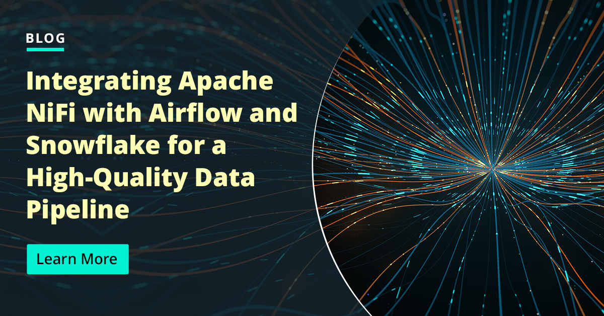 gspanntech's tweet image. Read how integrating #ApacheNiFi with #Snowflake can meet your enterprise goals by streamlining the #datapipeline, minimizing error, and generating successful big data processing.

ecs.page.link/WAKhX

#NiFi #Airflow #DataFlow #OpenSource #BI #InventoryManagement #DAG #AWS