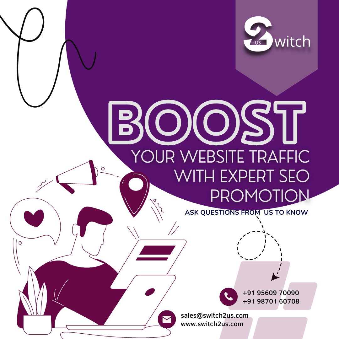 Switch2us1's tweet photo. Boost your website traffic with expert SEO promotion! Contact us today https://t.co/iQZBviAaTz / +91 9560970090 to learn more about our SEO services and start increasing your online visibility.
#business #seo #websiteservices #websitedesign #websiteoptimization #SWitch2US https://t.co/wnPIZPzYdz