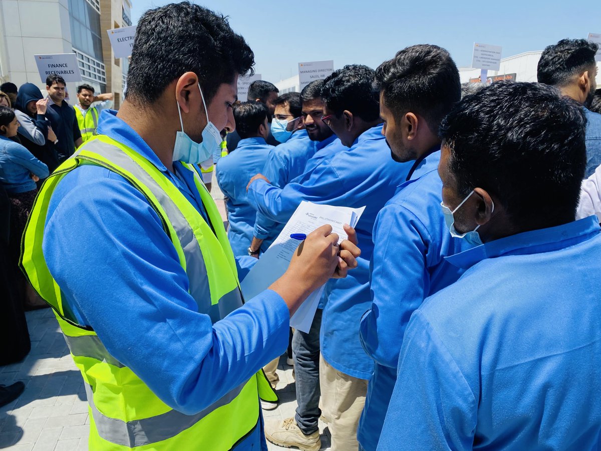 WimpeyLab's tweet photo. Our QHSE department at @WimpeyLab conducted successful annual fire smoke drills in Dubai & Abu Dhabi. Our commitment to safety is unwavering and we'll continue to prioritize our employees and the environment's safety. #SafetyFirst #QHSEcommitment #FireDrillSuccess #SafeWorkplace https://t.co/gHSHUnMDsK