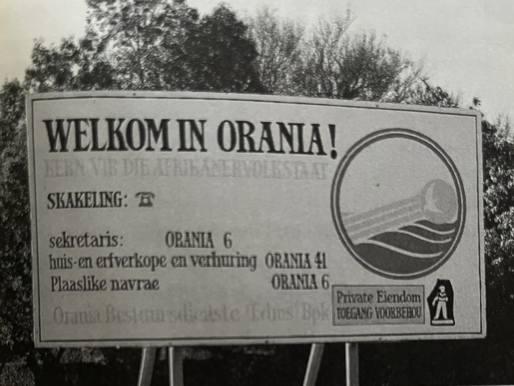I have been to #Orania twice. It was scary. My first thought was that it must be banned. But then, maybe it’s a good thing that all the nutcases stay in one place - so that we don’t have racist teachers, doctors etc on the loose in our communities?