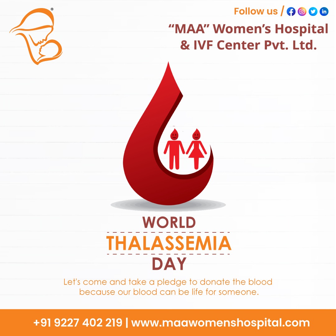 On this World Thalassemia Day let's honor the strength and resilience of those living with thalassemia and pledge to support them.

#MaaWomensHospital #WorldThalassemiaDay #FightThalassemia #ThalassemiaAwareness #SupportThalassemiaPatients #StopThalassemia #ThalassemiaPrevention