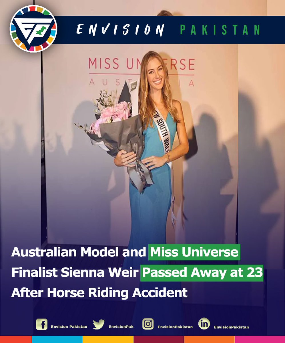 Australian supermodel and Miss Universe Australia finalist Sienna Weir has passed away at the age of 23, after a horse riding accident last month. 
#SiennaWeir#MissUniverseAustralia #Supermodel #HorseridingAccident #RIP