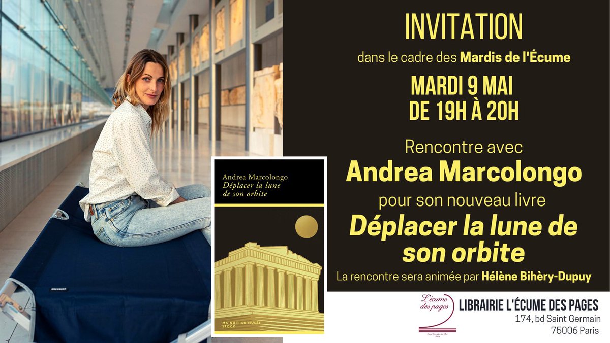 Andrea Marcolongo (@andreamarcolong) on Twitter photo Demain soir à Saint Germain des Près! Je vous attends à 19h chez <a href="/Ecumedespages_/">L'Ecume des pages</a> pour déplacer la lune de son orbite 🌕🏛️ Demain soir à Saint Germain des Près! Je vous attends à 19h chez <a href="/Ecumedespages_/">L'Ecume des pages</a> pour déplacer la lune de son orbite 🌕🏛️