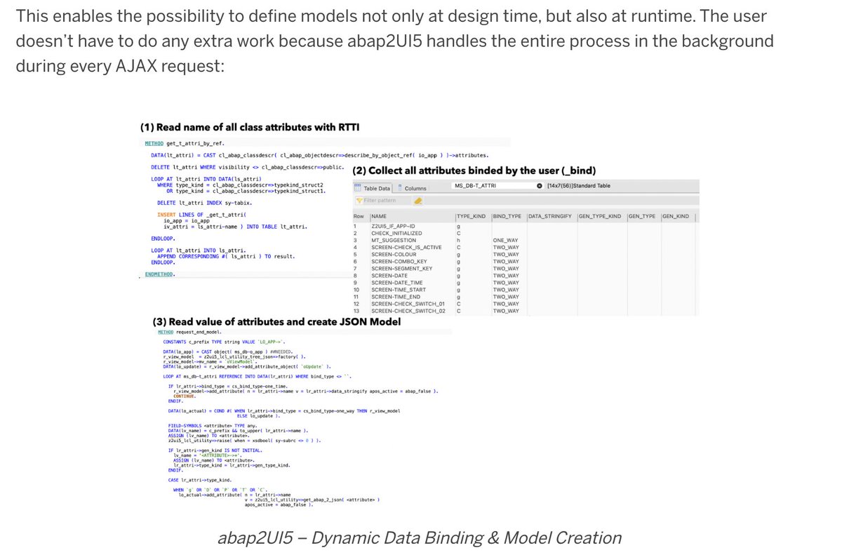 abap2UI5's tweet image. In #abap2UI5, there's no need to develop OData Services or CDS Views for client communication. Your #abap tables are automatically sent to the frontend. Changes are synchronized back seamlessly.
Curious about how this works?
Check out this blog post 👇
blogs.sap.com/2023/04/26/aba…