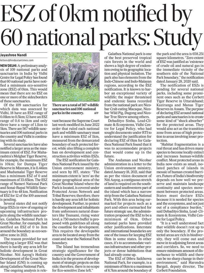 TheFactFindr's tweet photo. DO YOU CARE FOR WILDLIFE ?
An ongoing study on #ecosensitivezones found 90 of 109 national parks and wildlife sanctuaries assessed had ESZs of less than 1km.
ESZ is Ecosensitive Zone https://t.co/O6OvdUsMrQ