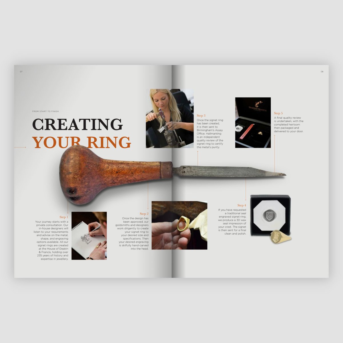 deakin_francis's tweet image. We are pleased to announce the release of our latest signet ring booklet, now available for download via this link: bit.ly/42gOcNz 

#DeakinAndFrancis #SignetRing #LuxuryJewellery #CustomisableJewellery #personalisedsignetring #goldsignetring