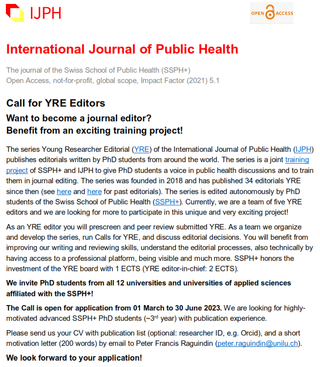 feeterprawnsees's tweet photo. Are you a PhD student in 🇨🇭? Still open for applications 👇 @IJPH_official @SSPHplus https://t.co/xM4dvVDN1D