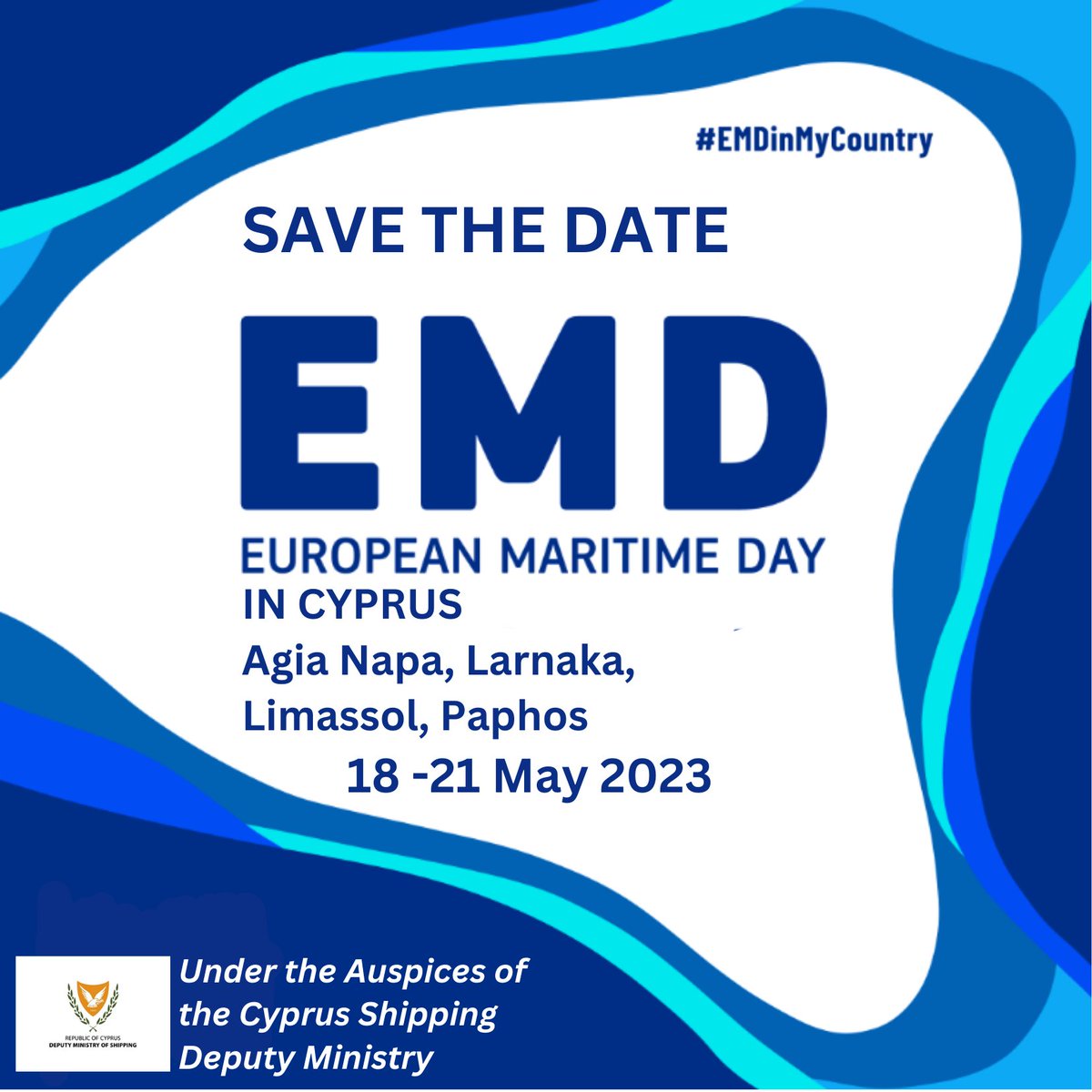 The #EMDInMYCountry is here! We will celebrate together the beauty of our ocean and seas and our sustainable blue economy! More information on our upcoming events coming soon! 
@cmmicyprus 
 #EMD2023 #EMD2023CYPRUS #LimassolChamber