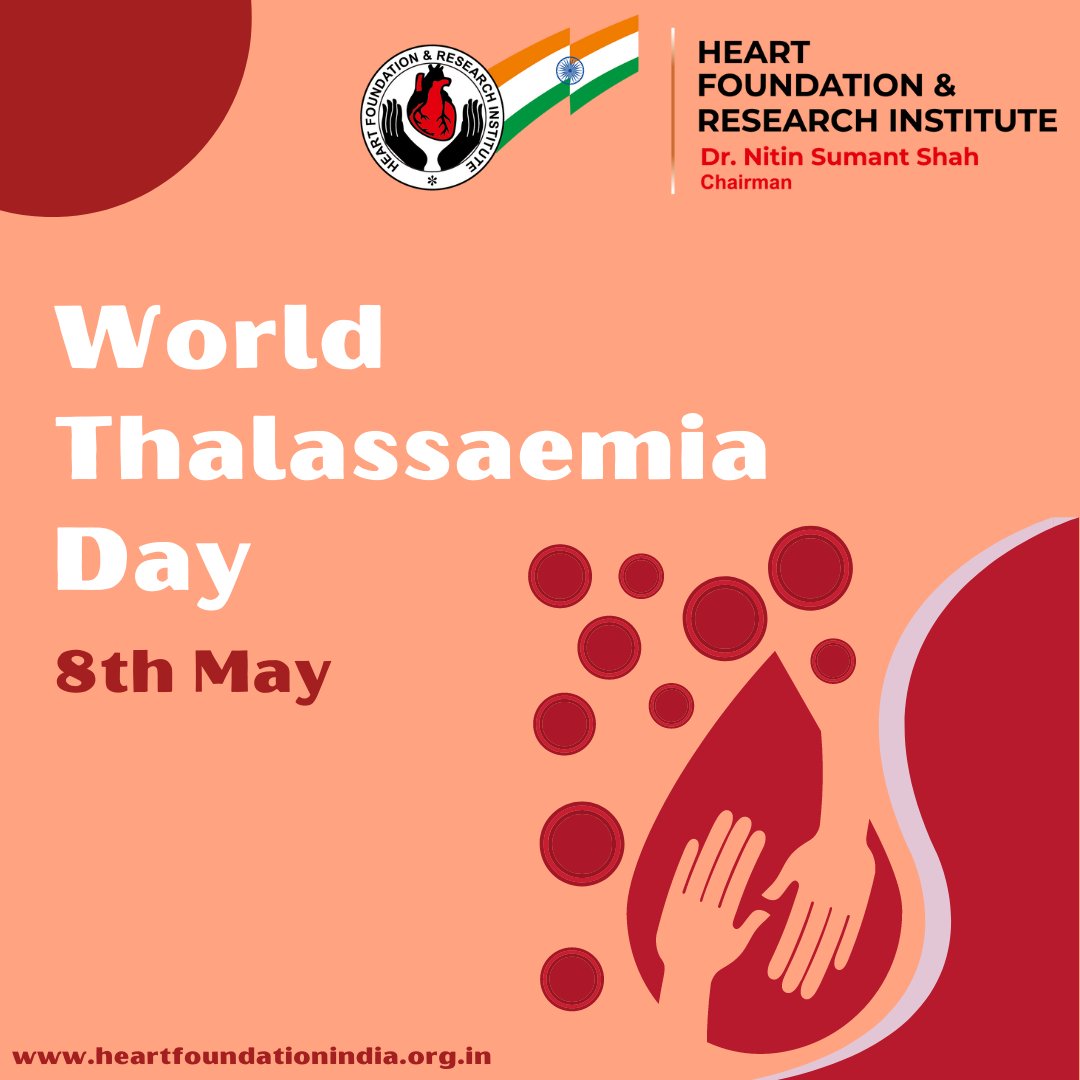 HFRI_Nitinshah's tweet photo. World Thalassemia Day.
Let's collectively strive to raise awareness of this disease, educate others, and support and care for those who are affected by it.
#WorldThalassemiaDay #WorldThalassemiaDay2023 #donateblood #hfri #heartfoundation #health #philanthropy #Thalassemia https://t.co/x827uNfgVO