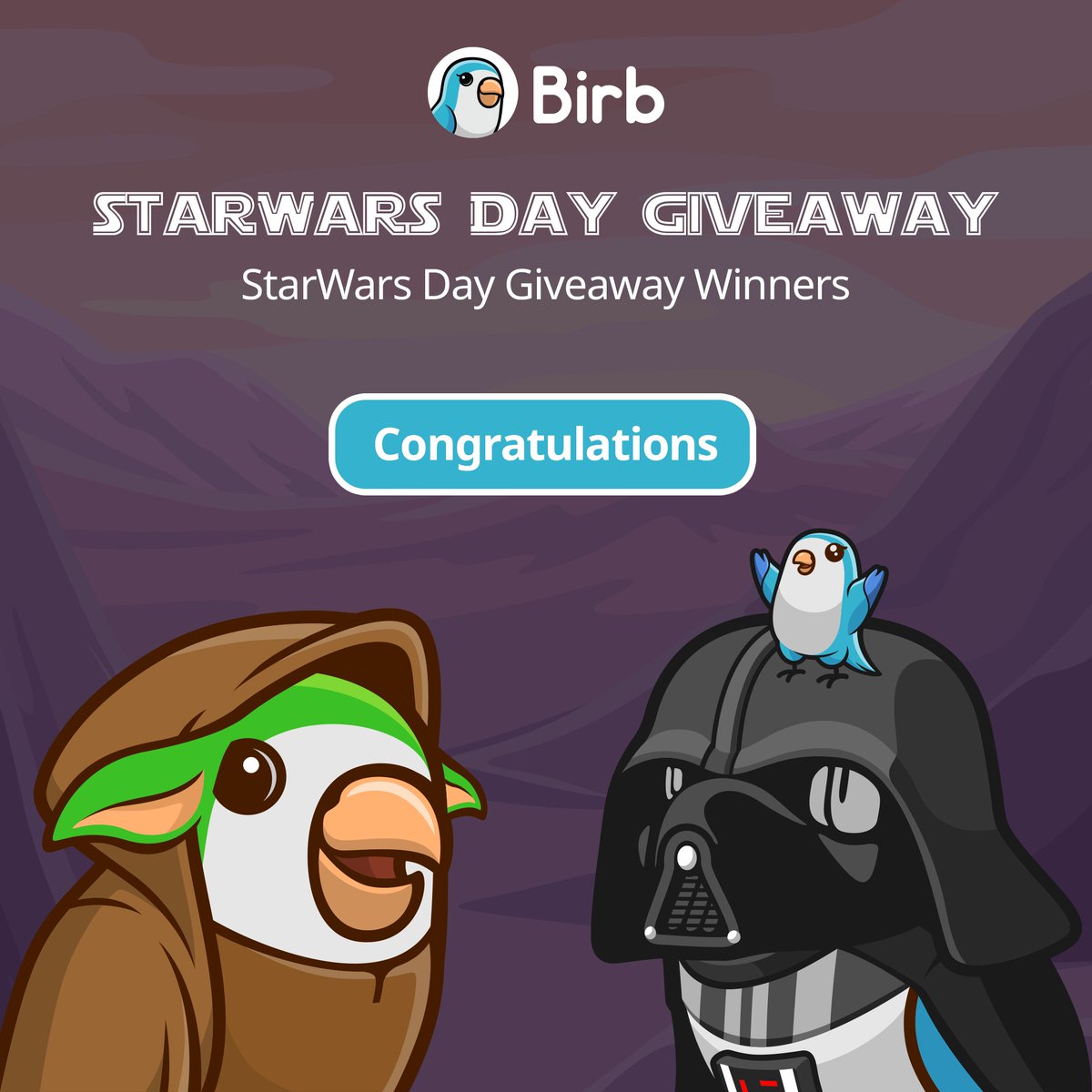 🎉🐦 Huge congrats to the 5 winners of our Birb May 4th giveaway! Each winner gets $5 in BUSD! 🚀 Winners: 1️⃣ @Greek_ETH 2️⃣ @masyokdrops 3️⃣ @leeleicester11 4️⃣ @JustOneVictor 5️⃣ @AntoGanjel 👀 Check your DMs for prize claiming details! 📩 ✅ Verify winners:…