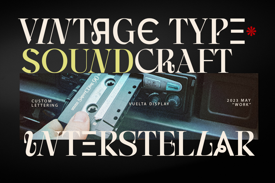 Doratypefoundry's tweet photo. Vuelta display is a modern random style font that combines serifs and sans in one font file. With serif as uppercase and sans as lowercase. 

https://t.co/bse8Ln7hWM https://t.co/URhNunfrFS