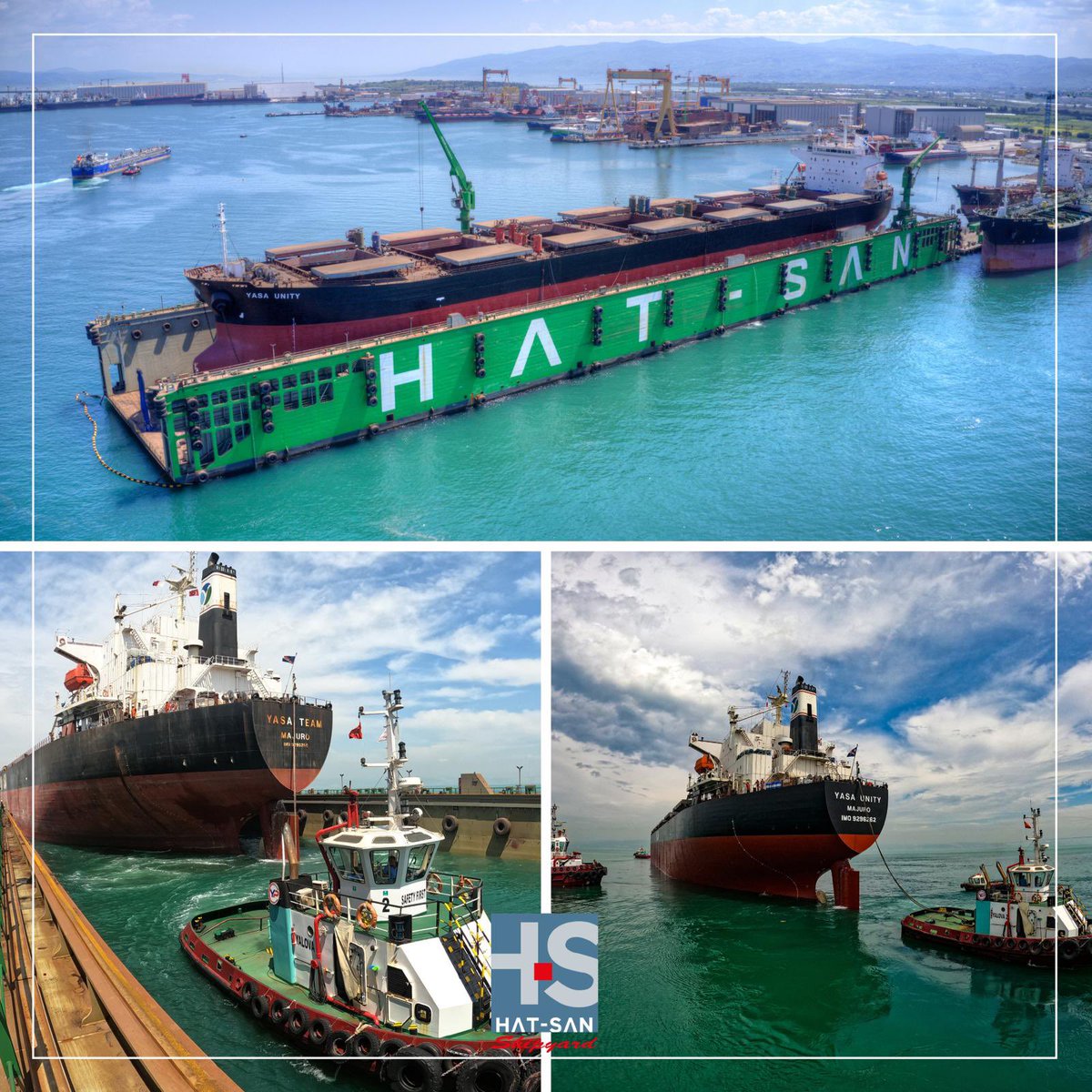 hatsanshipyard's tweet photo. Pleased to welcome in the same time both vessels of YASA Shipping to Hat-San Shipyard.
#yasashipping #yasaunity #yasateam #ship #shipyard #shipbuilding #turkey #shipping #maritime #hatsanshipyard #hatsan #denizcilik #shipyardlife  #shipyardviews #shipyardpost  #turkishshipyard https://t.co/KcXCVeQwxb