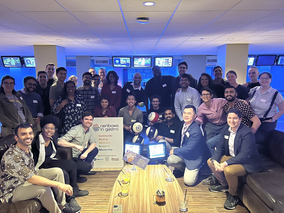 Thank you to all of our members/allies who came out to bowl with us tonight! ….now THIS is how you have a unique networking event! Thank you to our sponsors: @Duke_GI_ @AMuir_DukeGI @MayoClinicGIHep Univ of Chicago