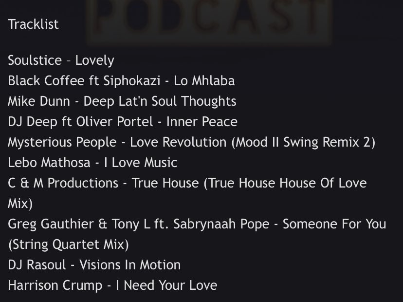 Weekly Podcast on Twitter "Thanks for checking our latest classic mix