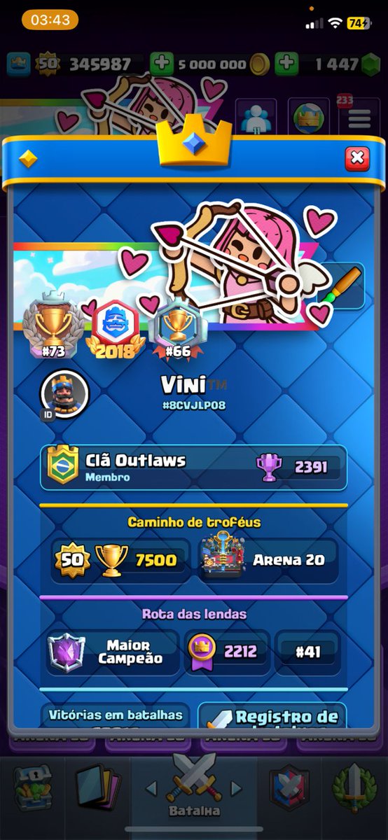 will be accepting new followers to the Supercell ID!! 

@Gui_OP_
link.clashroyale.com/?clashroyale:/…

<a href="/ViniTmCR/">Vini™</a>
link.clashroyale.com/?clashroyale:/…

comment your nick
Like + RT ❤️
Follow both people to accept on the list