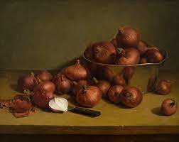 postkemal's tweet image. Mutfağımız soğansız çalışmıyor.                      
Ozias Leduc, Soğanlar (Nature morte, oignons), 1892, tuval üzerine yağlı boya, 36.5 x 45.7 cm, Musée d’art de Joliette.