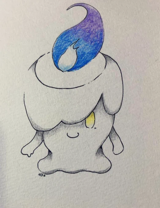 #おえかき #いいねした人全員フォロー #ポケモン  ヒトモシもしもし