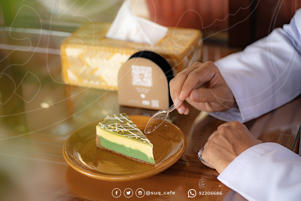 Suq_Cafe's tweet photo. جربتوا تيشز كيك بستاشيو 😍؟؟ 
الطعم لذيذ 🤩 https://t.co/2Z9sKbvzpj