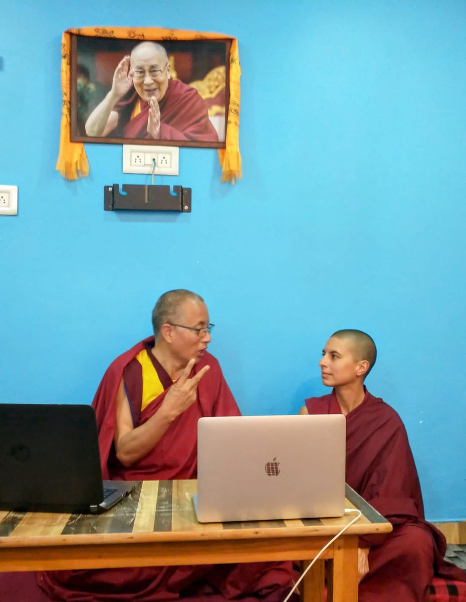 bobbydevito's tweet photo. Every week when class starts on Monday, Geshe Gyaltsen reminds us of the same thing—“It’s Monday, start of a new week, so please check your motivation and start this week with the wish to benefit all sentient beings” 🙏 #istandwithdalailama #freetibet #shide https://t.co/W0YaVHWazi