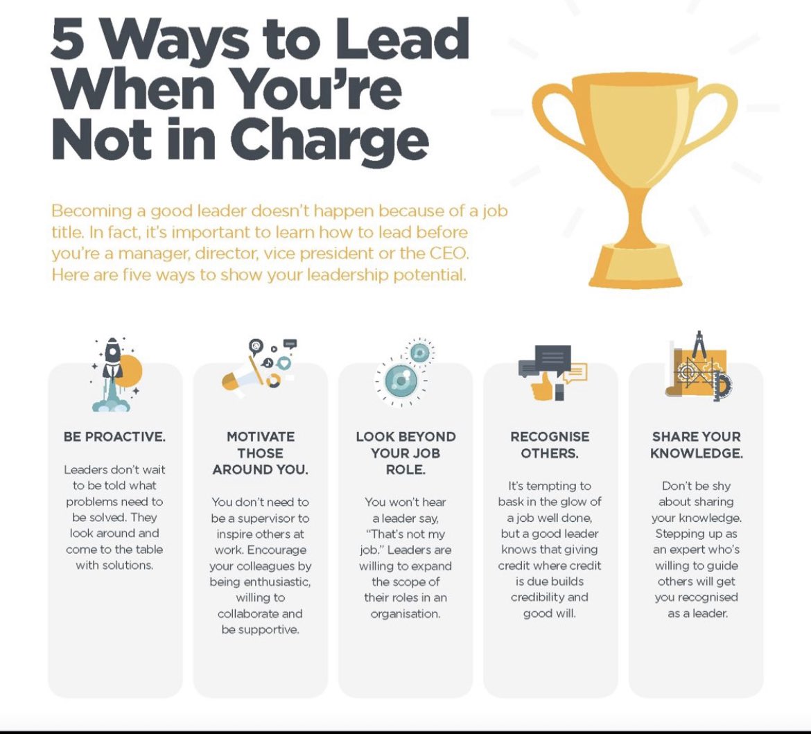 Leadership isn’t always the one that wears the stripes or crown. There’s a leader in us all! #LeadershipMatters #ModernLeadership