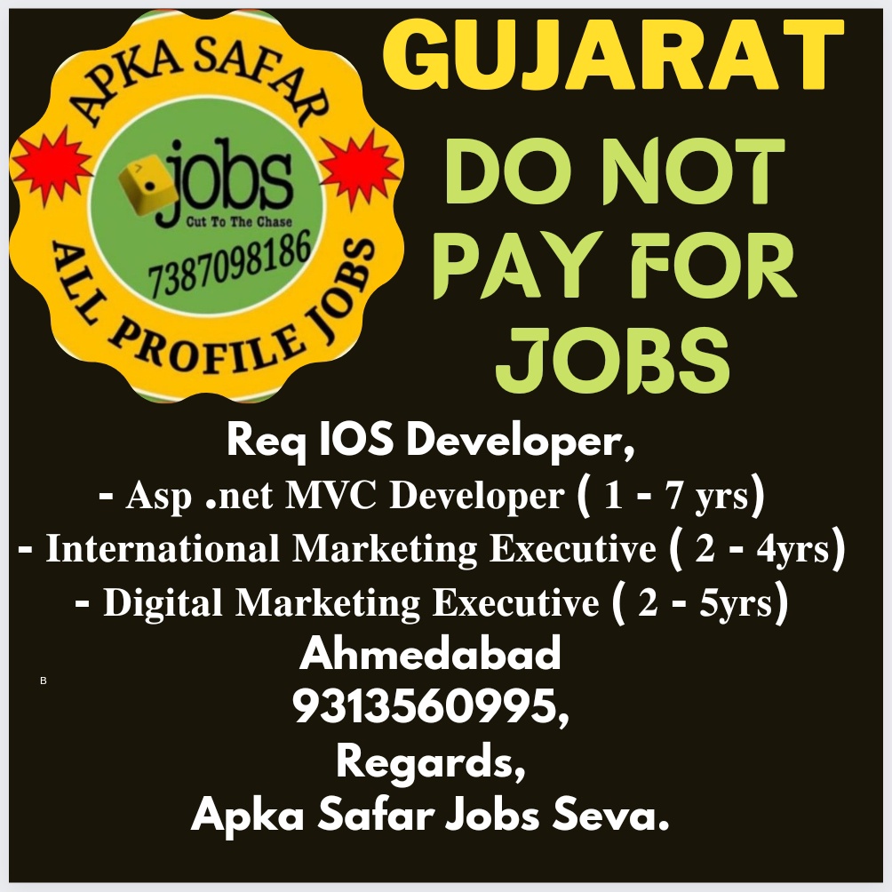 #iosdeveloper #developerjobs #jobsinahmedabad #ahmedabadjobs #ahmedabad